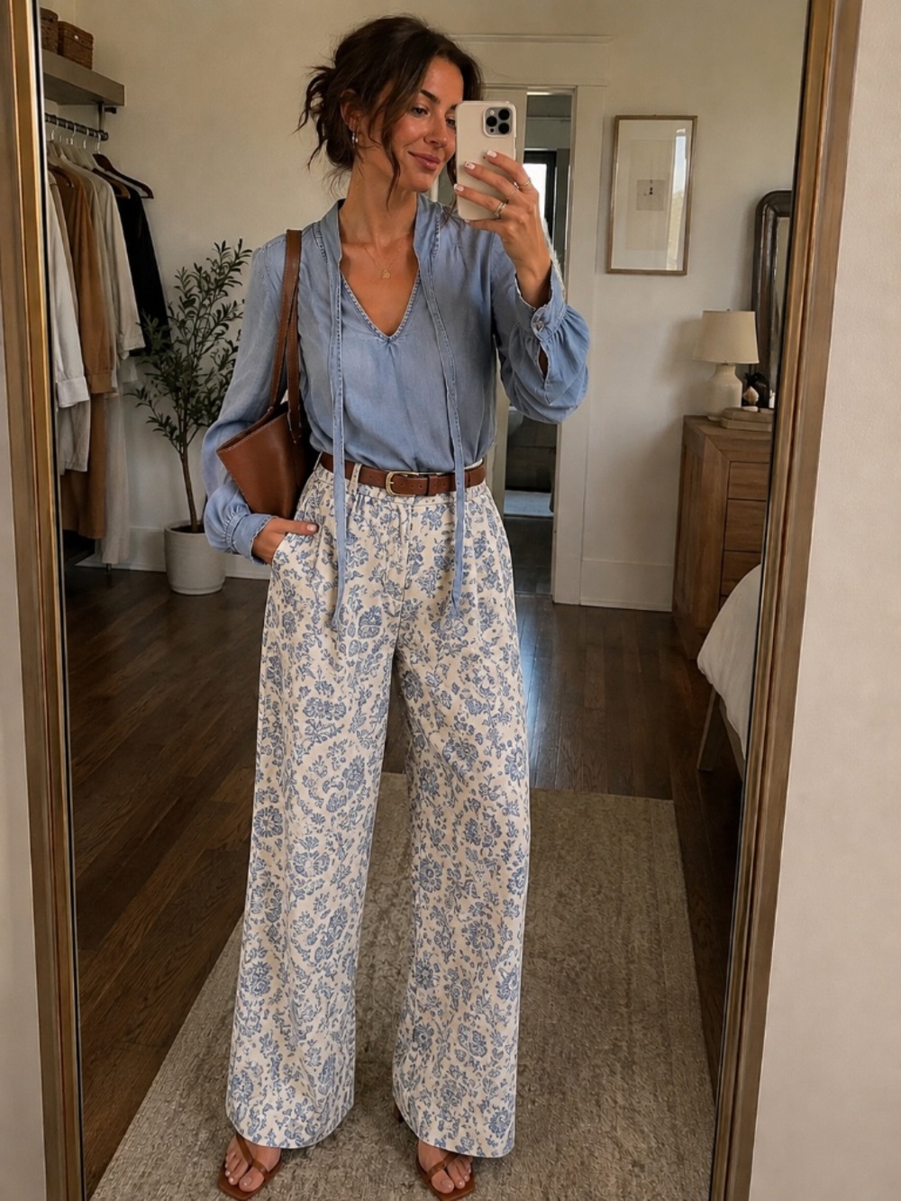 {Sneak Peek} Soft Chambray Shirt with Tie Detail
